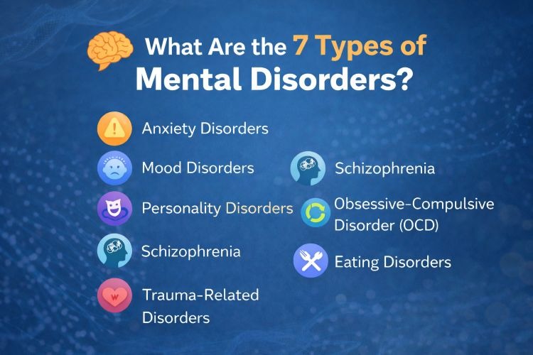 What are the 7 Types of Mental Disorders