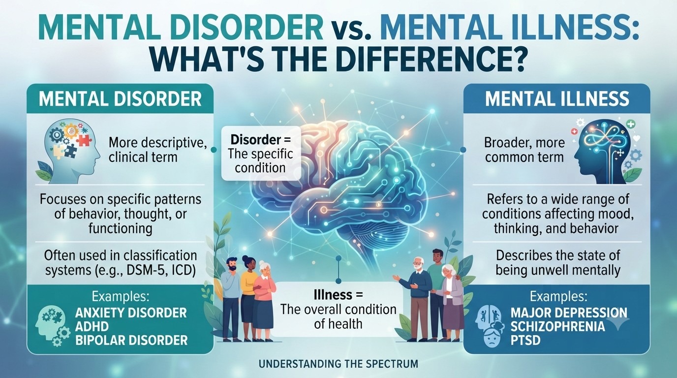 Mental Disorder vs. Mental Illness: What's The Difference?