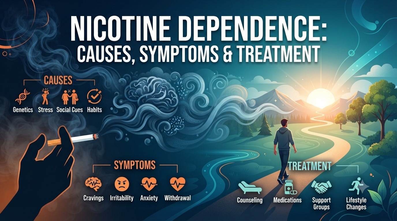 Nicotine Dependence: Causes, Symptoms & Treatment