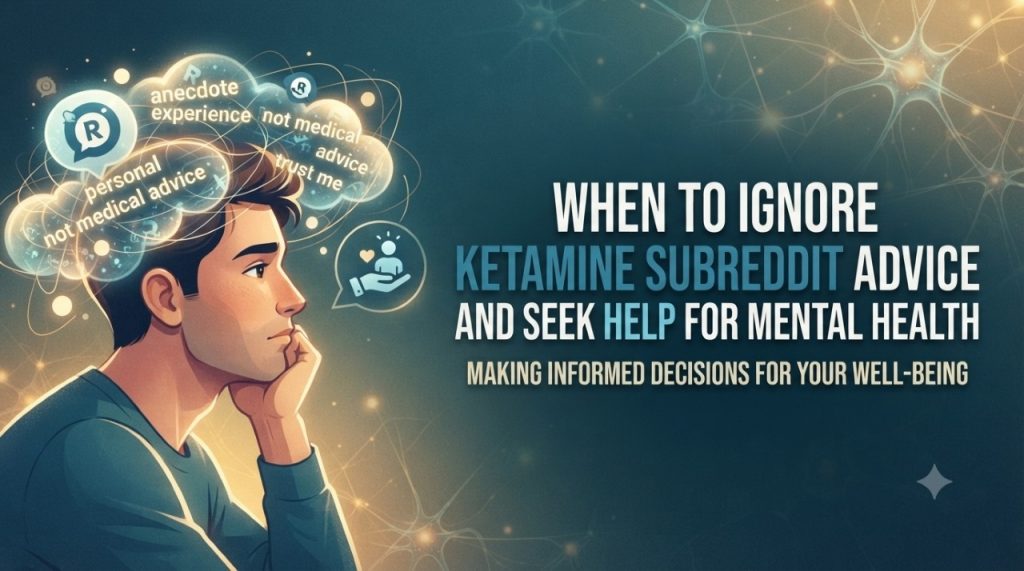 When To Ignore Ketamine Subreddit Advice and Seek Help For Mental Health