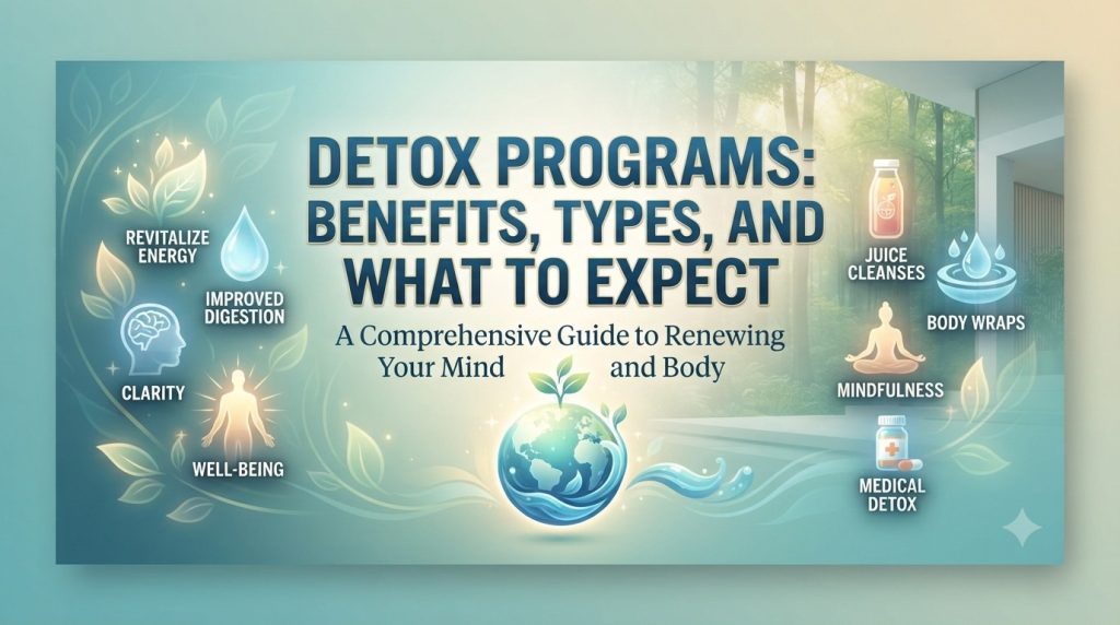 Detox programs, benefits, types, and what to expect